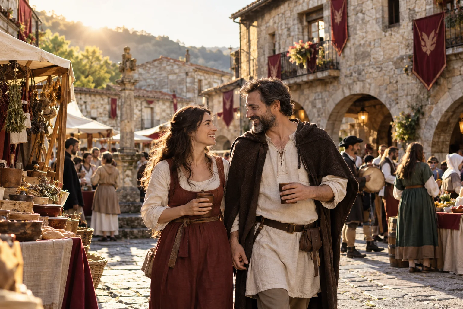 Celebración medieval ilustrativa, generada con IA
