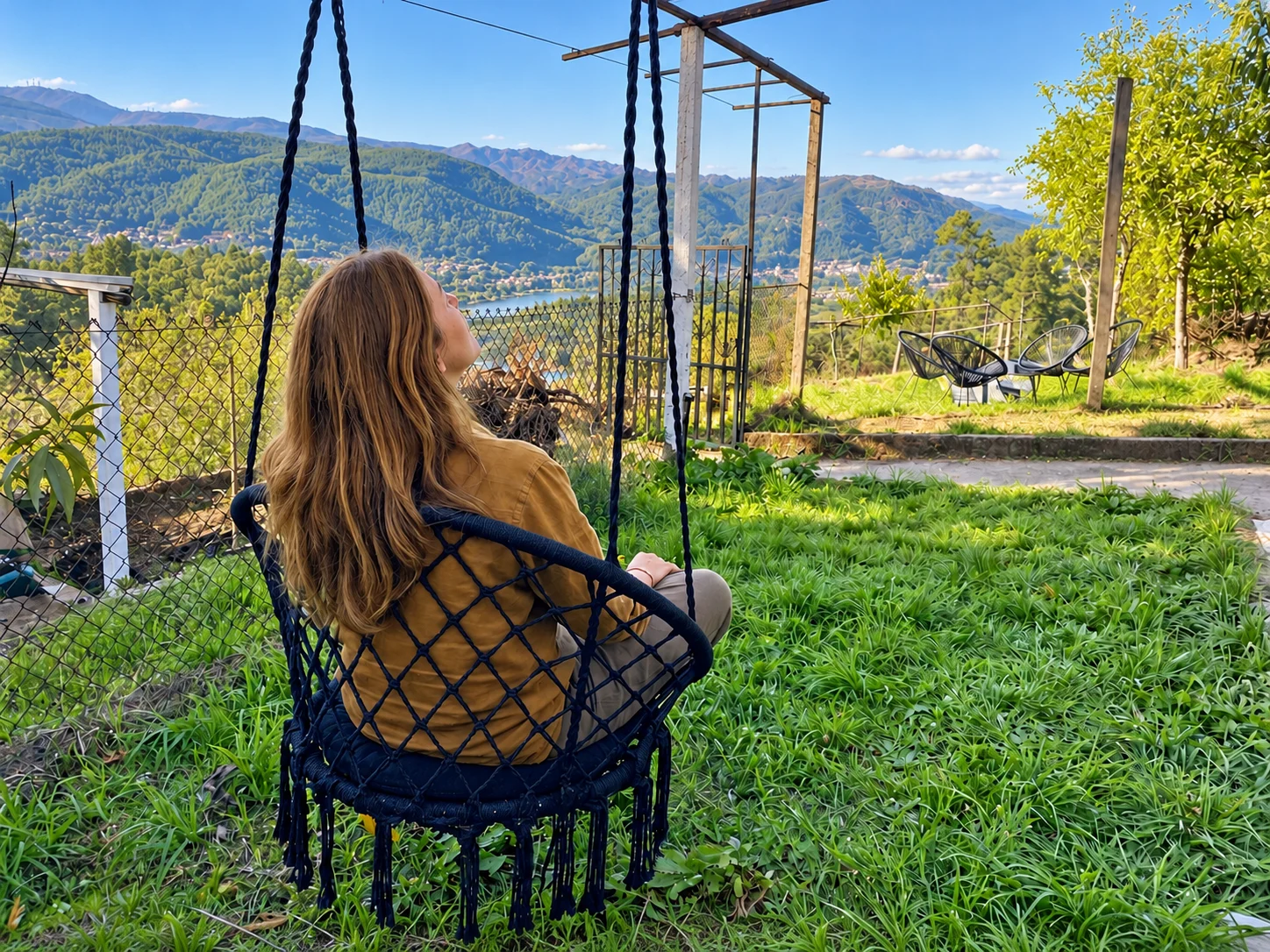 Columpio para descansar con vistas